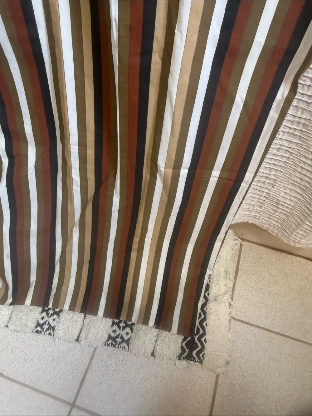 Vintage 1970s era mod design Vera brand drape set.